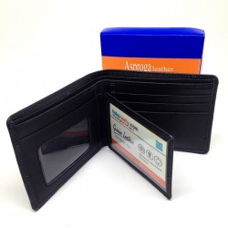 Dompet Pria Model Pendek Hitam Asli Kulit Garut TR182