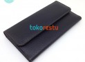 Dompet Wanita Kulit Sapi Asli Model Tiga Lipat Hitam TR161
