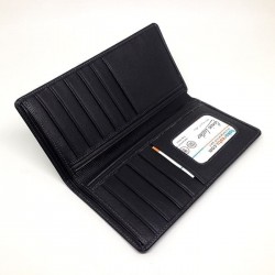 Dompet Pria dan Wanita Model Panjang Hitam Asli Kulit Sapi Garut TR054