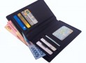 Dompet Kulit Asli 3/4 Satu Lipat Hitam Garut TR055